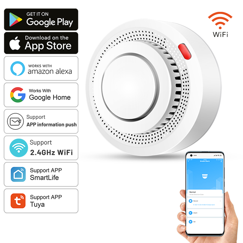 Smoke Detector Interconnected - Sensor de Fumaça Inteligente Tuya WiFi,