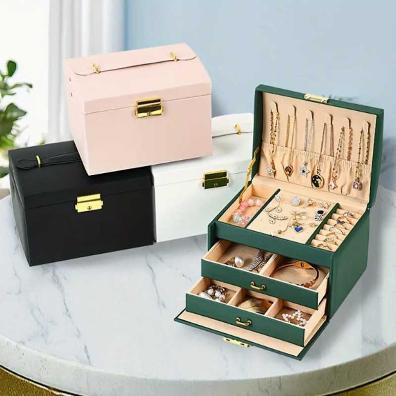 Lockbox Key Secure - Caixa de jóias portátil com três