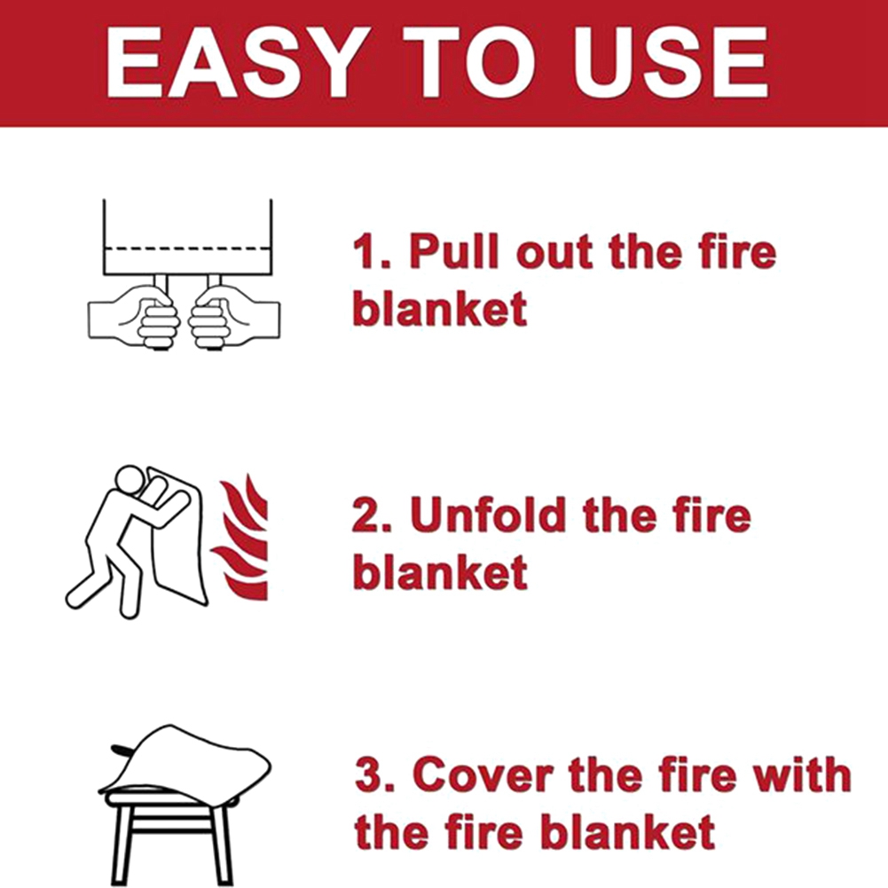 Fire Blanket Kitchen - Cobertor de fogo de emergência A40Z,