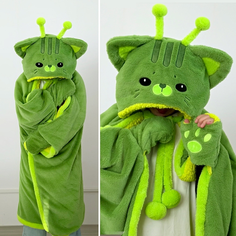 Fire Blanket Kitchen - Manta com Capuz de Gato Alienígena