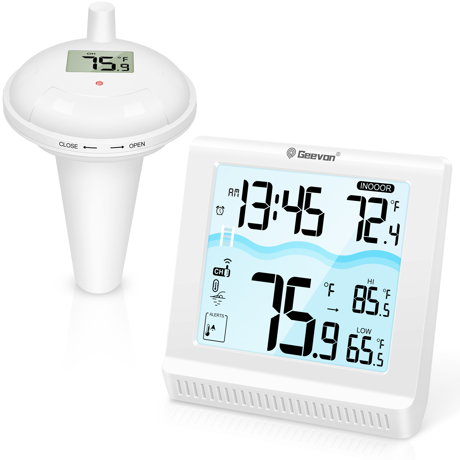 Pool Alarm Float - Geevon Wireless Floating Pool Termômetro, Despertador,