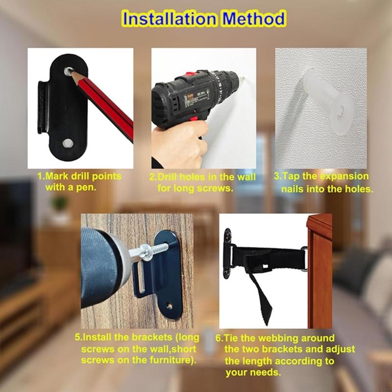 Correia ajustável anti-queda p - Earthquake Anchor Strap avaliação e preço