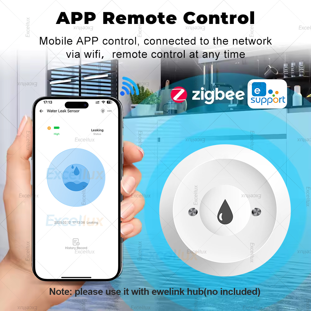 Ewelink zigbee 3.0 sensor de á - Water Alarm Sensor avaliação e preço