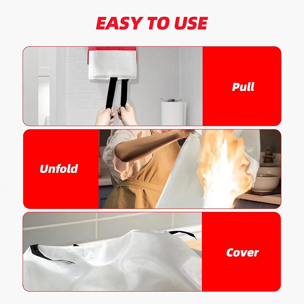 Cobertor de fogo 2 pacotes 2*2 - Fire Blanket Kitchen avaliação e preço
