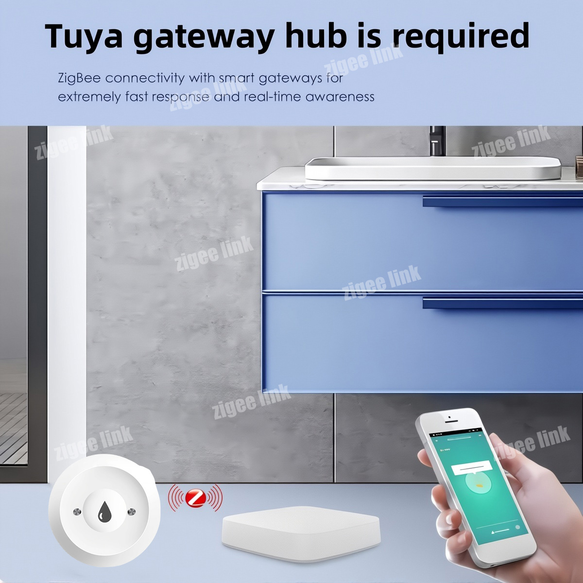 Sensor de Água ZigBee 3.0, Det - Water Alarm Sensor avaliação e preço