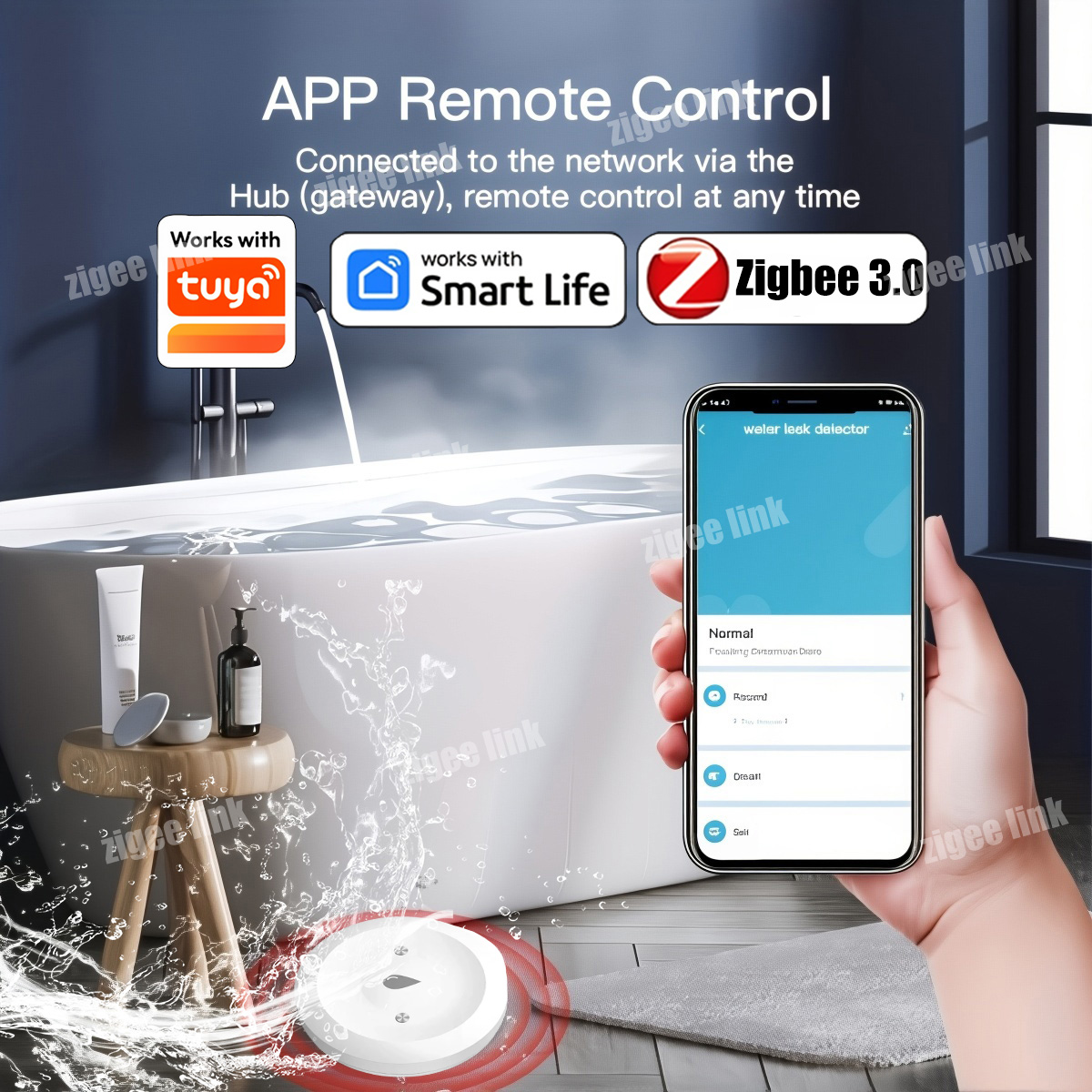 Sensor de Água ZigBee 3.0, Det - Water Alarm Sensor avaliação e preço