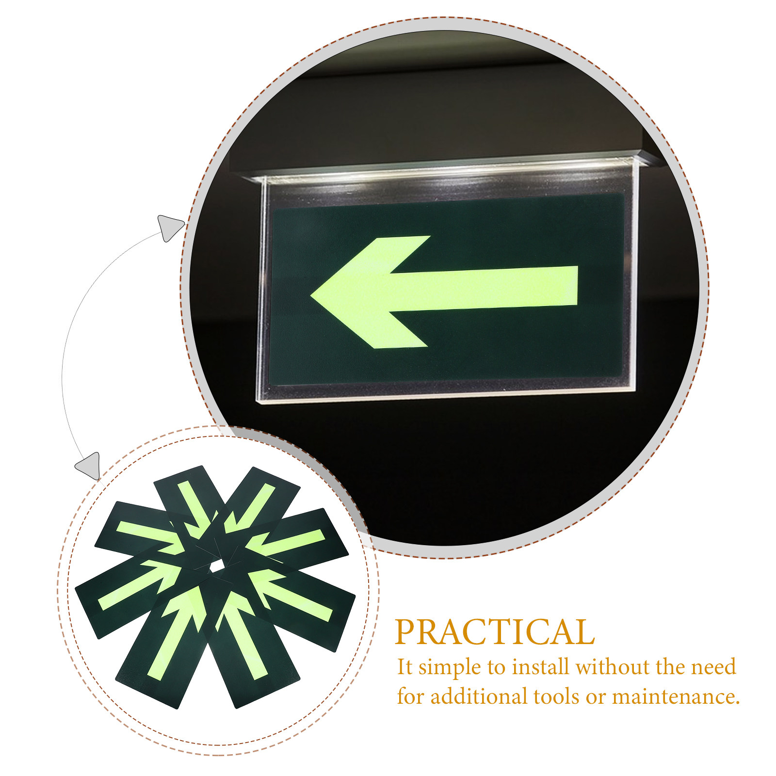 8 Adesivos de Sinalização de S - Emergency Exit Sign avaliação e preço
