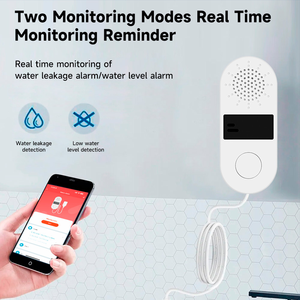 Tuya WiFi Detector De Vazament - Water Alarm Sensor avaliação e preço