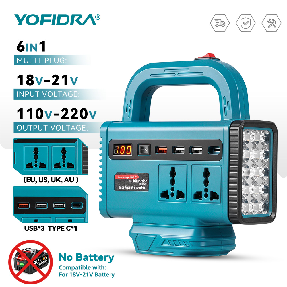 Inversor de energia portátil Y - Power Outage Light avaliação e preço