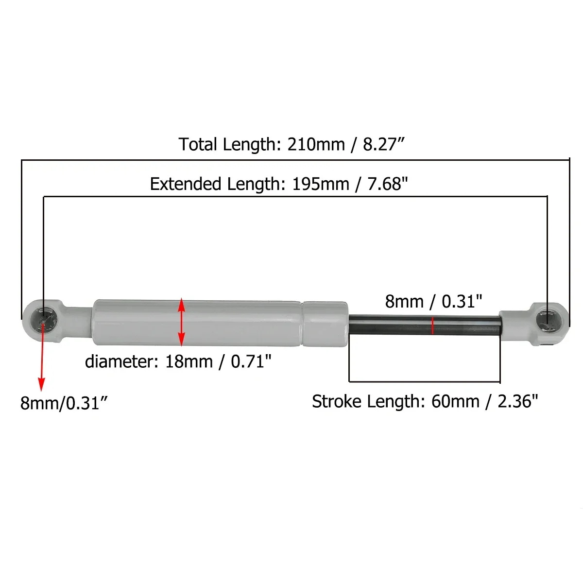 200-380n 195mm 8mm para rv cam - Window Lock Bar avaliação e preço
