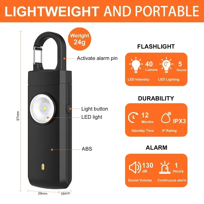 Lanterna led de autodefesa, ch - Personal Alarm Keychain avaliação e preço