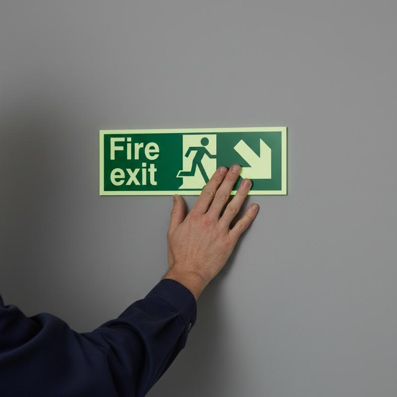 1 Folha de Adesivos Luminosos  - Emergency Exit Sign avaliação e preço