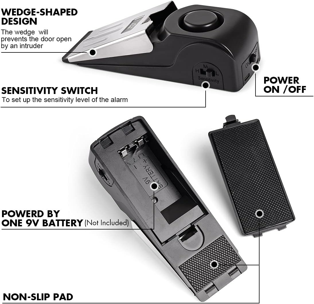 1/2 pçs portátil viagem 120 db - Door Stop Alarm avaliação e preço